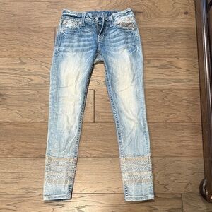 Miss Me skinny signature cuffed jeans
